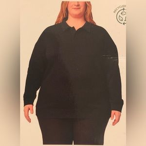 Mondetta Ladies' Collared Fleece Pullover Top